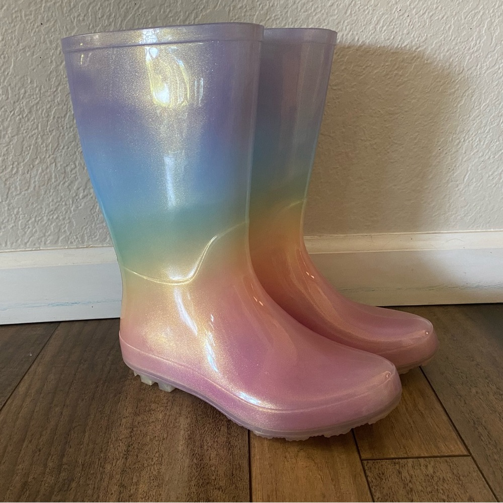 Rainbow Cat & Jack rain boots.